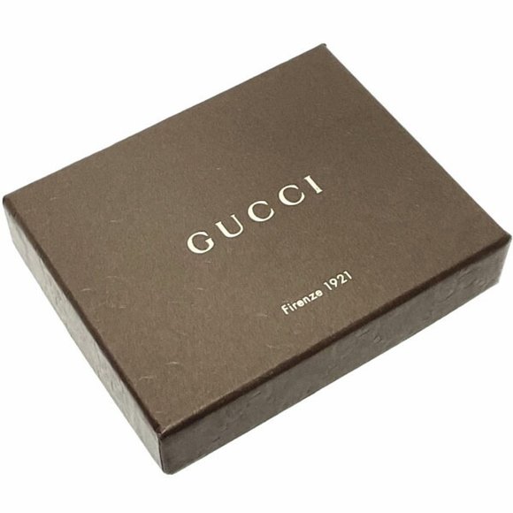 Gucci Money Clip Embossed Leather Metal Dark Brown Silver GUCCI Bill Men's NN... - Picture 6 of 6